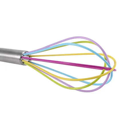 Colorful stainless steel silicone whisk mixer kitchen baking tool