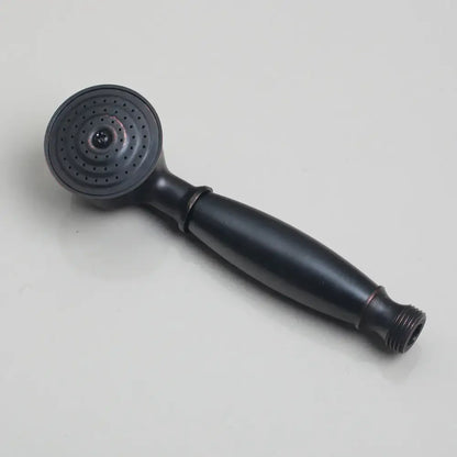 Matte black rainfall shower faucet set with handheld – bathroom
