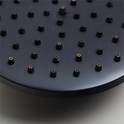 Matte black rainfall shower faucet set with handheld – bathroom