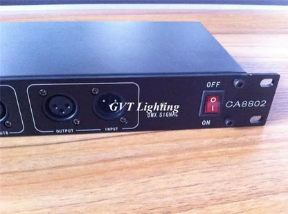 Black 8 port dmx signal amplifier splitter for living room lighting