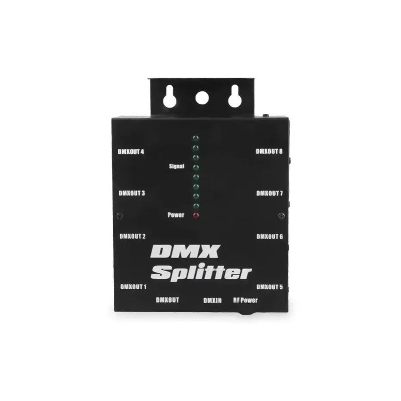 Black 8-way dmx optical splitter for stage lighting events