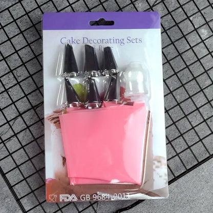 Teal 8pc silicone piping bag and nozzle set kitchen cake decorating