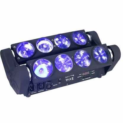 Black 8x15w rgbw spider moving head beam light party room dj bar
