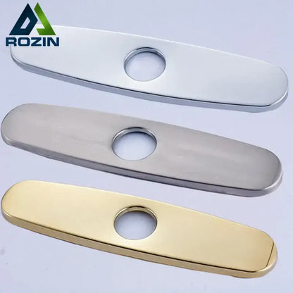 Sleek chrome nickel and gold sink faucet hole cover kitchen deck plate