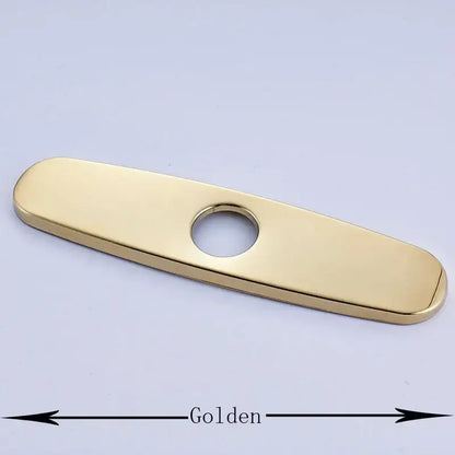 Sleek chrome nickel and gold sink faucet hole cover kitchen deck plate