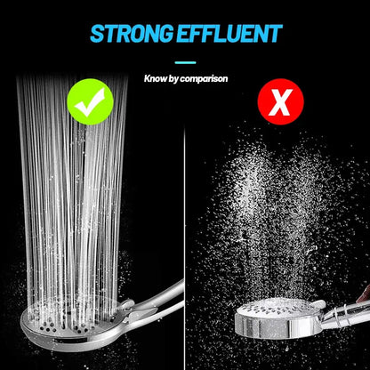 Chrome 9-function high pressure handheld shower head bathroom spray
