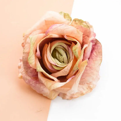 Pastel and purple 9cm silk roses artificial flowers wedding decor