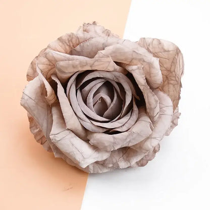 Pastel and purple 9cm silk roses artificial flowers wedding decor