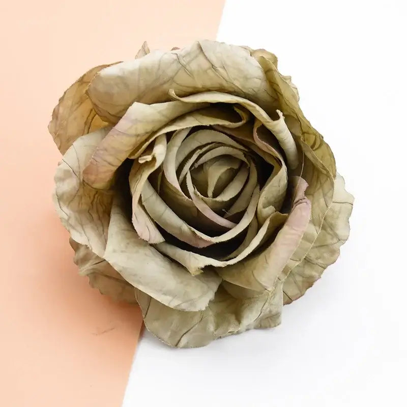 Pastel and purple 9cm silk roses artificial flowers wedding decor