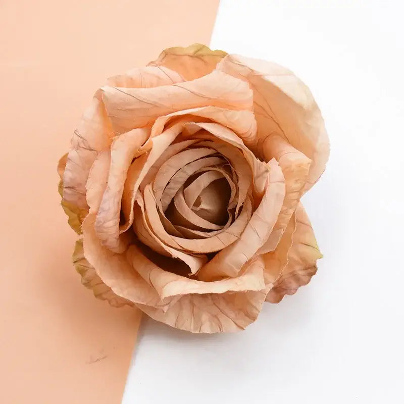 Pastel and purple 9cm silk roses artificial flowers wedding decor