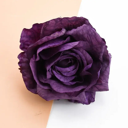 Pastel and purple 9cm silk roses artificial flowers wedding decor
