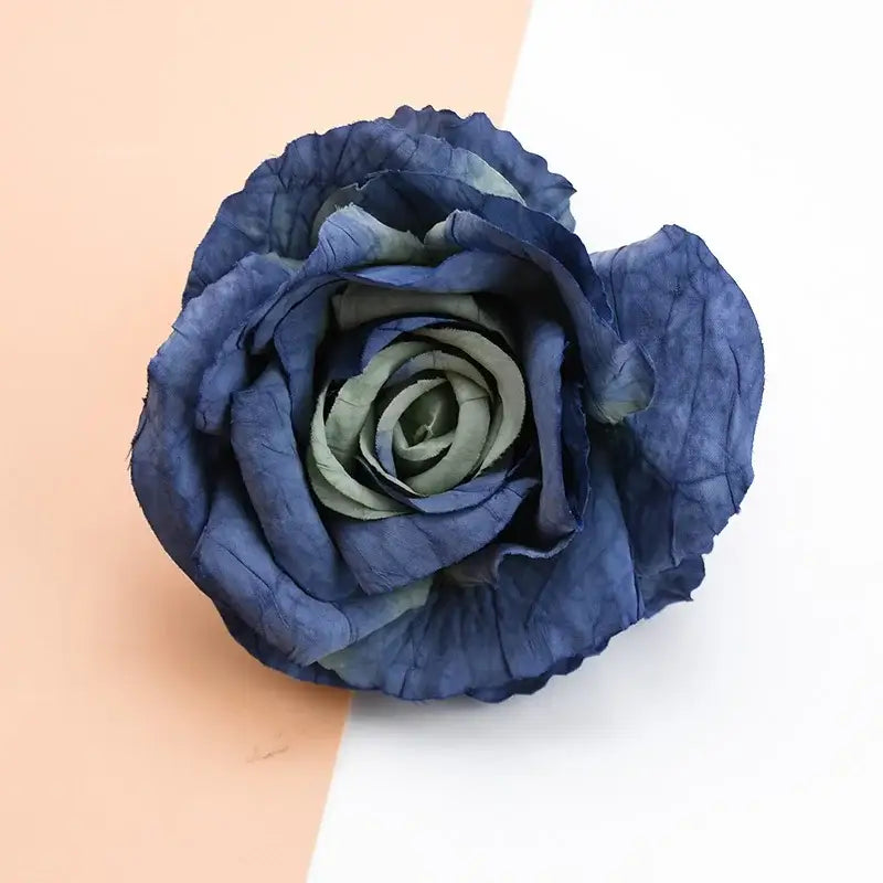 Pastel and purple 9cm silk roses artificial flowers wedding decor