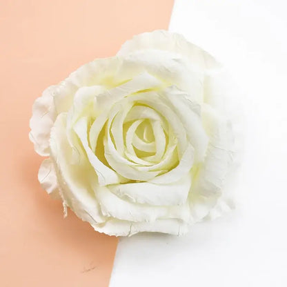 Pastel and purple 9cm silk roses artificial flowers wedding decor