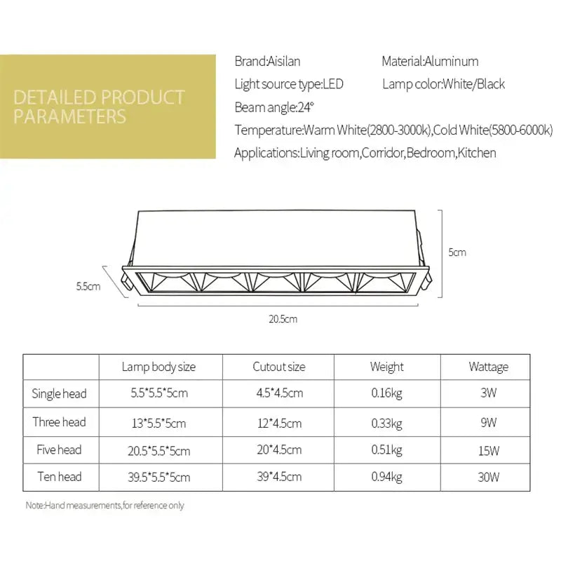 Modern white & black recessed spot light living room ceiling downlight