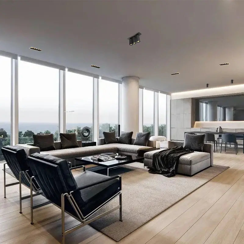 Modern white & black recessed spot light living room ceiling downlight