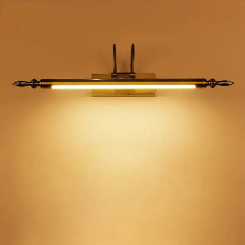 Ornate brass led mirror lights – bathroom vanity wall lamp