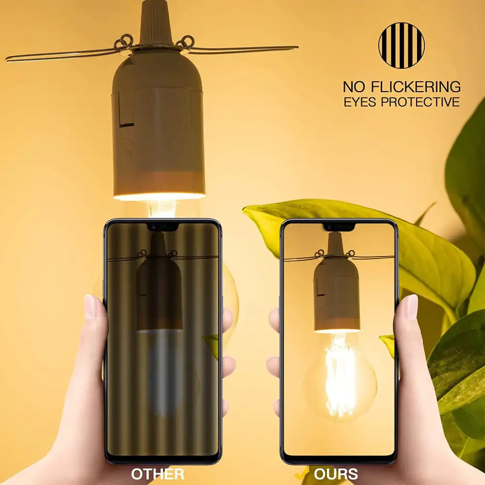 Clear glass high lumen led bulbs 6 pack dining room filament light