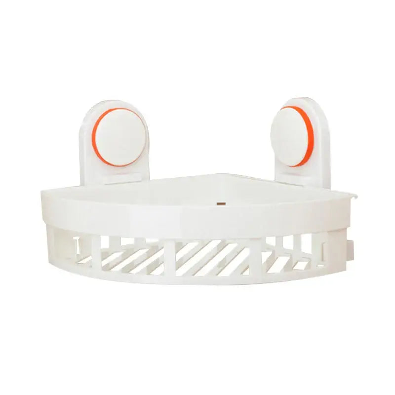 Modern white & orange abs bathroom shelf shower storage basket