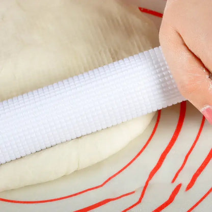 Textured white abs floating point rolling pin kitchen dough tool