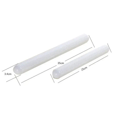 Textured white abs floating point rolling pin kitchen dough tool