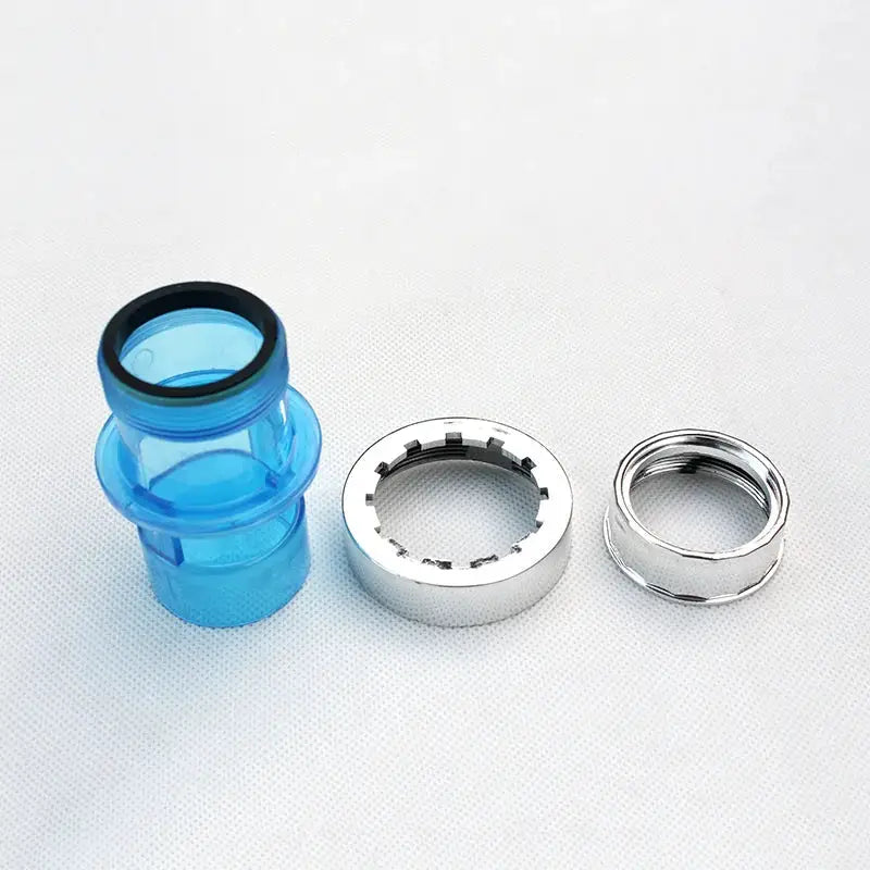 Silver metallic flexible abs kitchen sewer pipe with blue seal