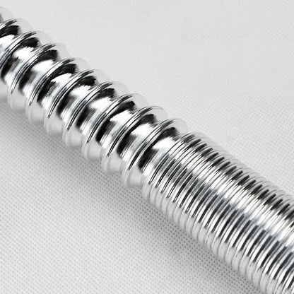 Silver metallic flexible abs kitchen sewer pipe with blue seal