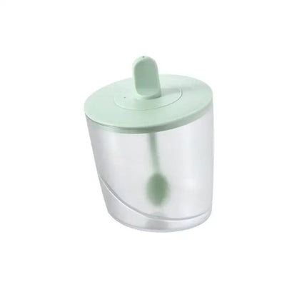 Clear green abs spice jar set with spoon kitchen storage