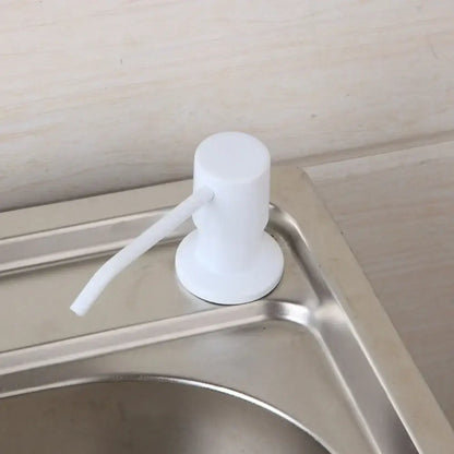 Modern black abs white soap dispenser for kitchen sink