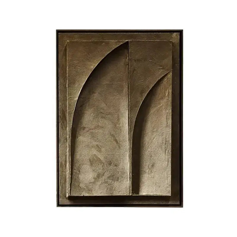 Modern earth tone geometry canvas prints living room textured art