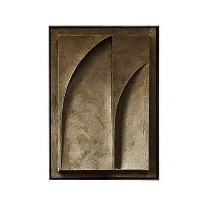 Modern earth tone geometry canvas prints living room textured art