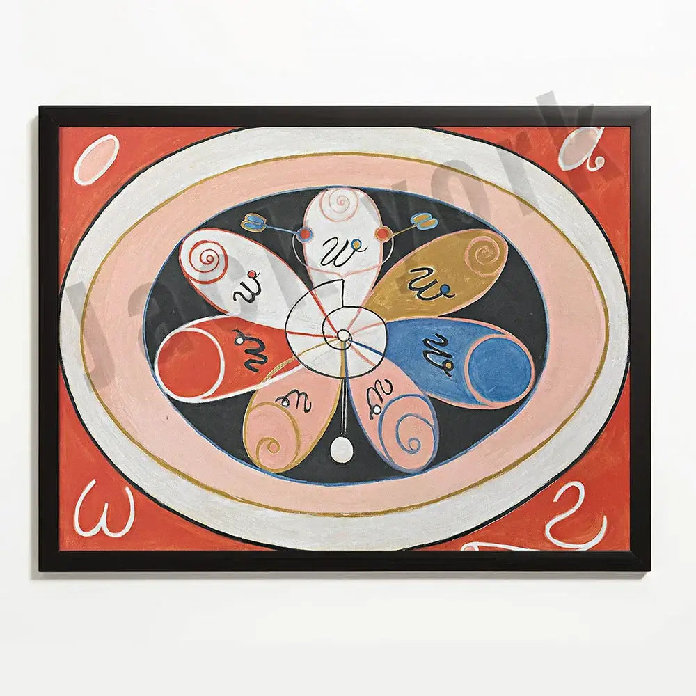 Modern pastel abstract art canvas wall print living room set of 6