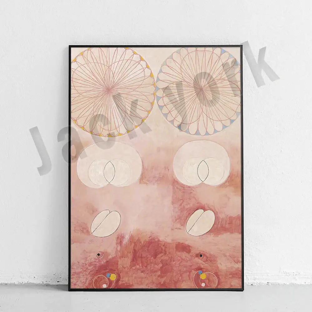 Modern pastel abstract art canvas wall print living room set of 6