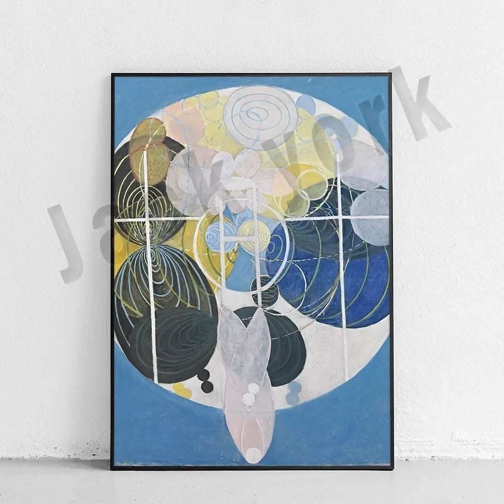 Modern pastel abstract art canvas wall print living room set of 6
