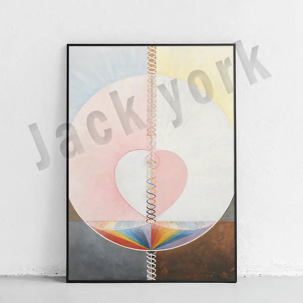 Modern pastel abstract art canvas wall print living room set of 6