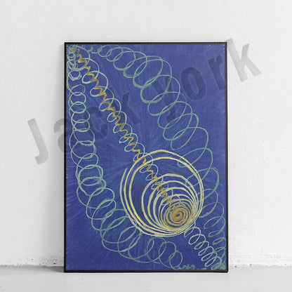 Modern pastel abstract art canvas wall print living room set of 6