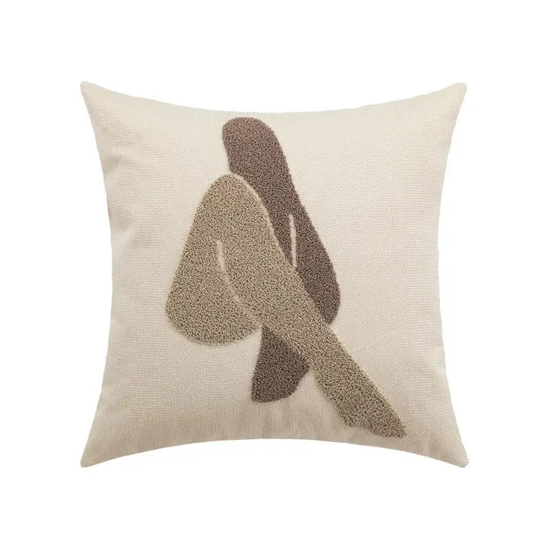 Modern abstract beige coffee brown cushion cover living room decor