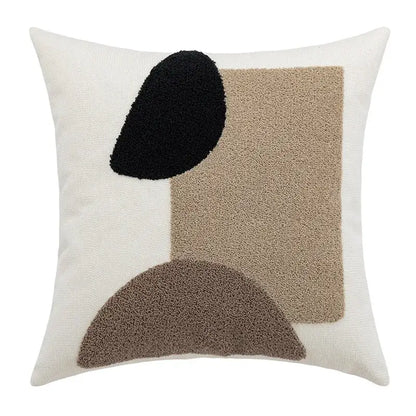 Modern abstract beige coffee brown cushion cover living room decor