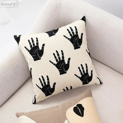 Modern abstract beige coffee brown cushion cover living room decor
