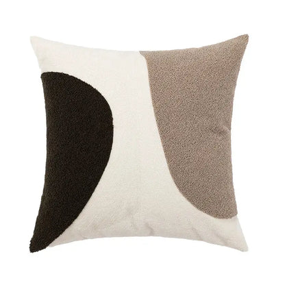 Modern abstract beige coffee brown cushion cover living room decor