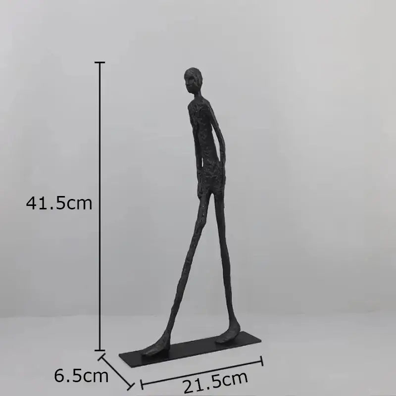 Abstract cast iron acrobatics sculpture living room hoop decor