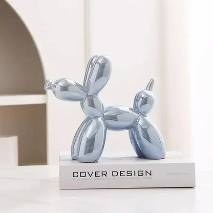 Abstract metallic ceramic balloon dog office decor statues
