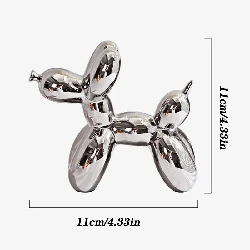 Abstract metallic ceramic balloon dog office decor statues