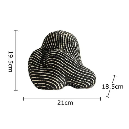 Modern black & white abstract ceramic rockery sculpture ornament bedroom