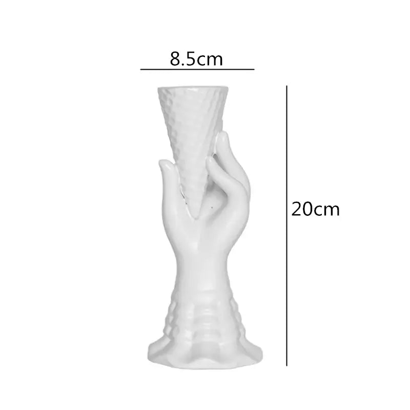 Modern abstract character white ceramics vase living room decor