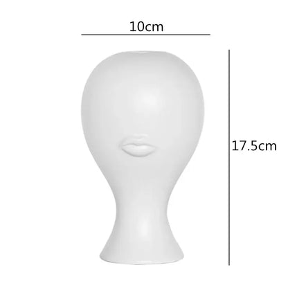 Modern abstract character white ceramics vase living room decor