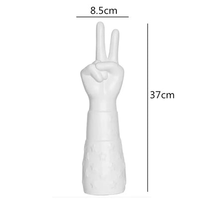 Modern abstract character white ceramics vase living room decor