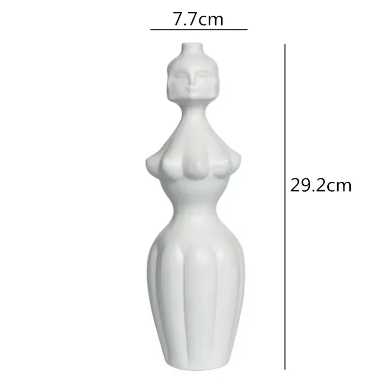 Modern abstract character white ceramics vase living room decor
