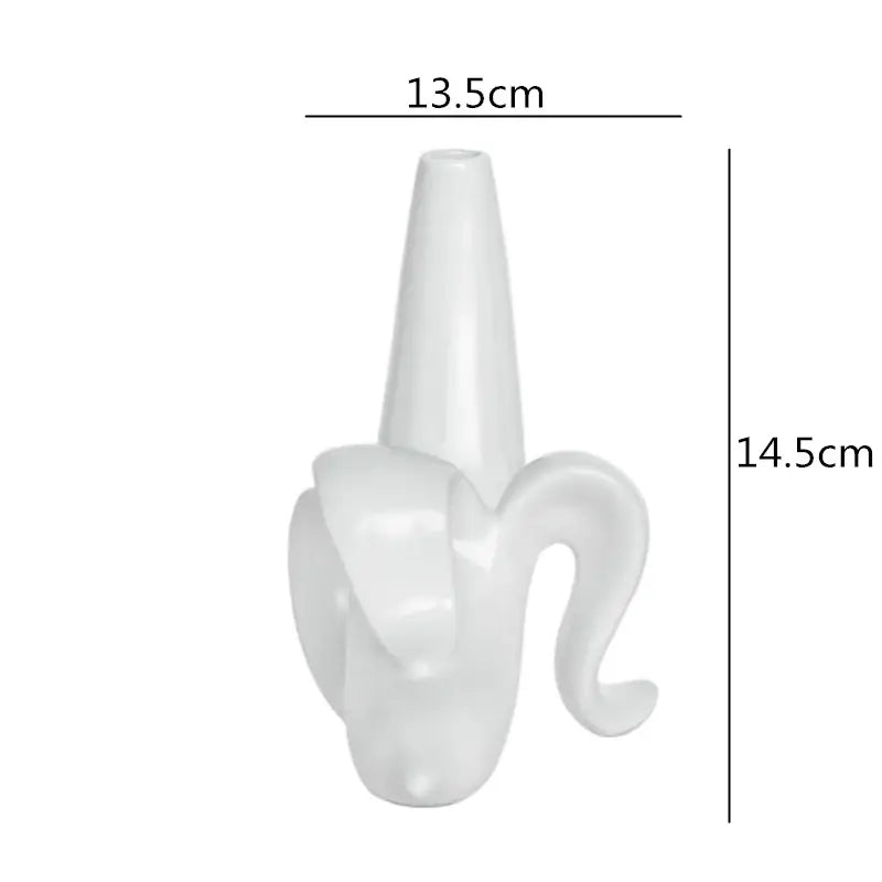 Modern abstract character white ceramics vase living room decor