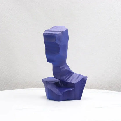 Modern black & white abstract characters sculpture living room bookends