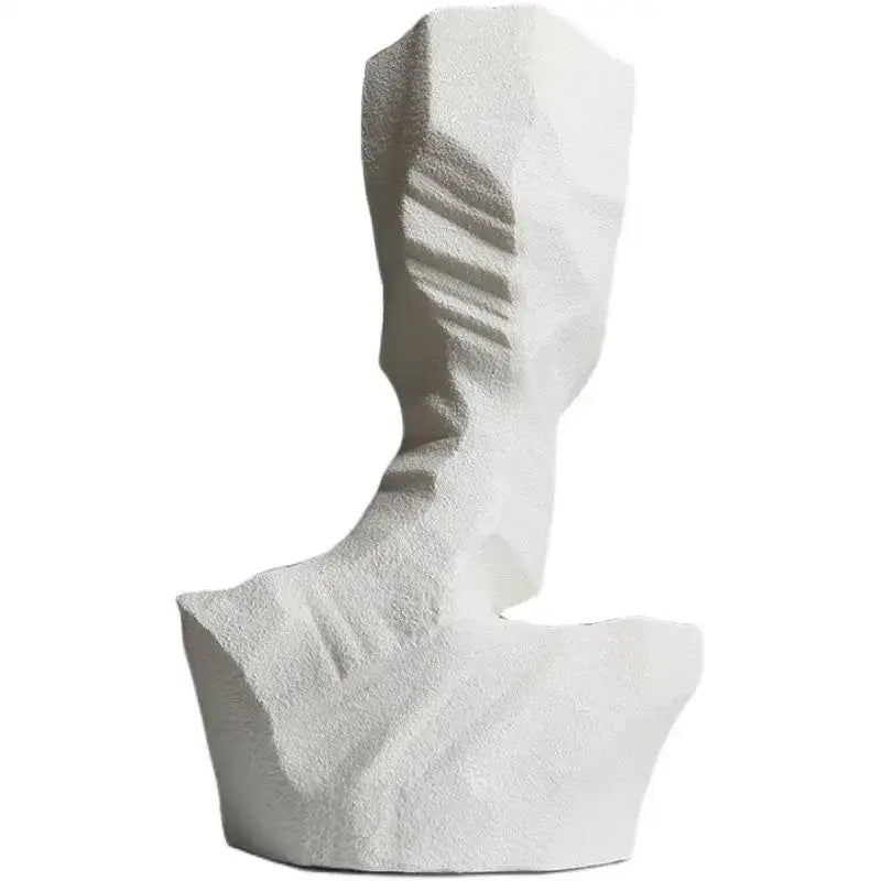 Modern black & white abstract characters sculpture living room bookends